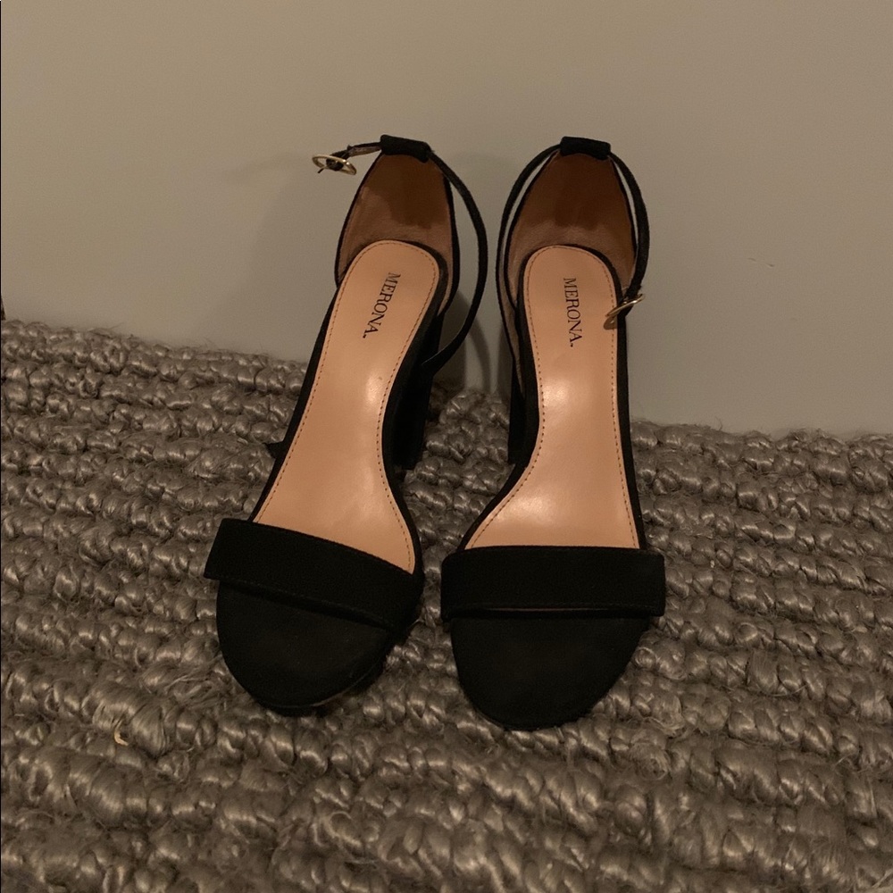 Black target heels